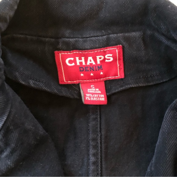 Chaps Black Denim Jacket - Picture 2 of 4